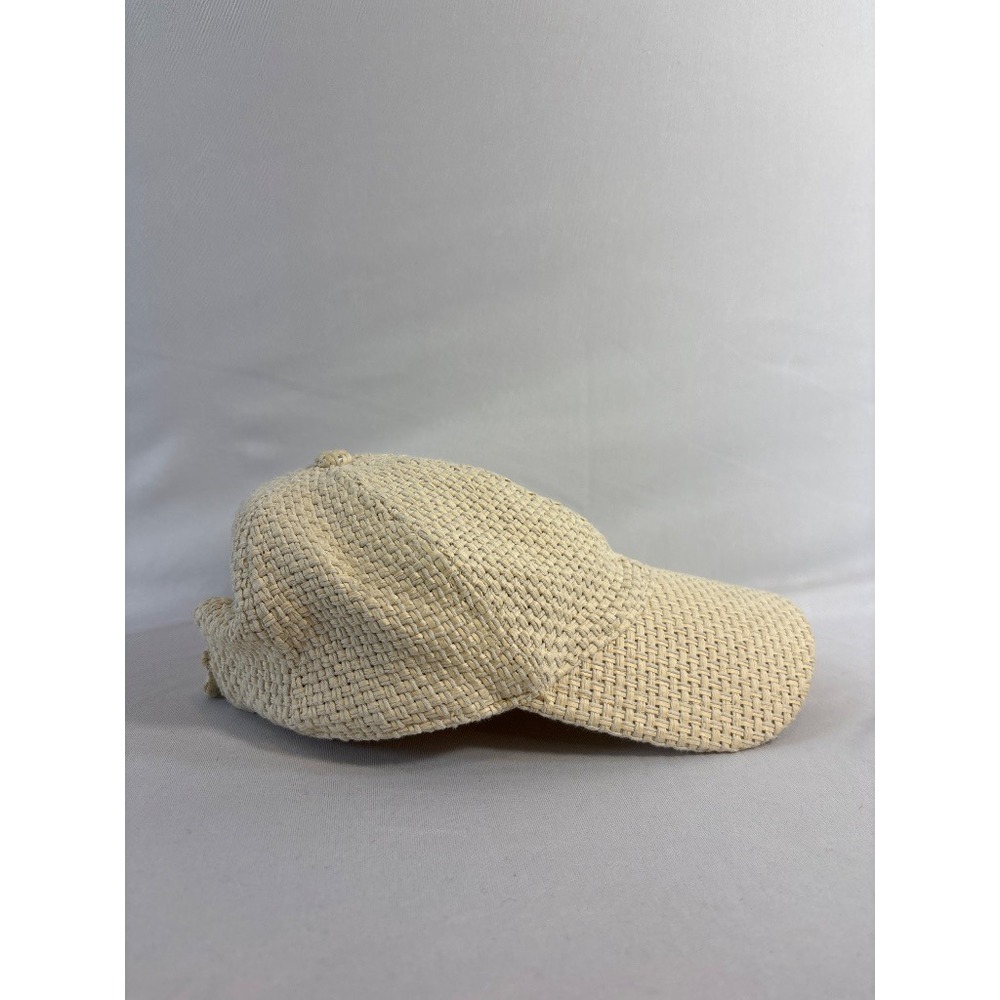 Cremieux Straw Baseball Cap Cream Adjustable One Size